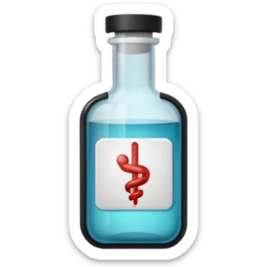 Realistic medicine open with neutral color sticker