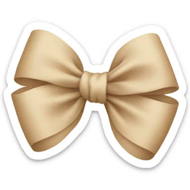 beige bows  sticker