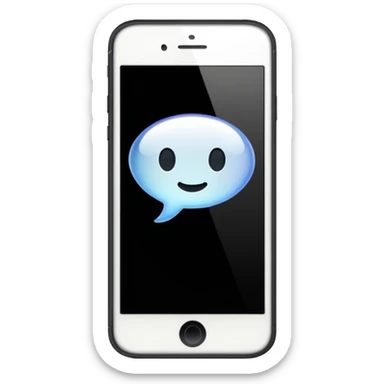 an newiphone where we can see bubble speech on the screen sticker