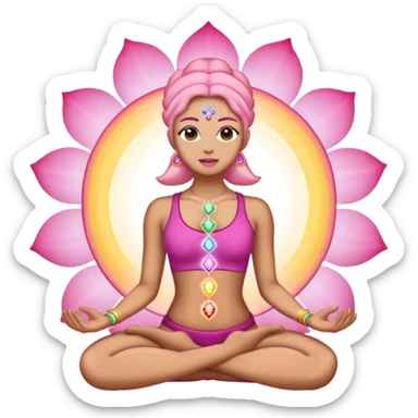 chakras pink sticker