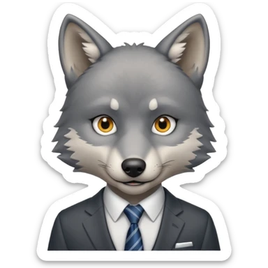 wolf from the wall street sticker