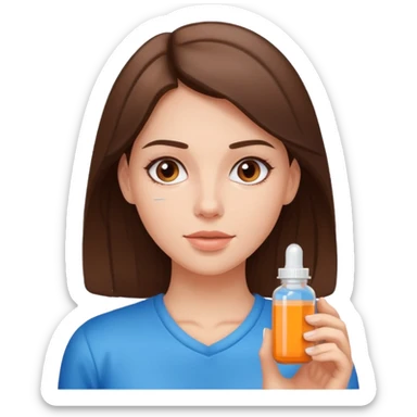 Beautiful fit light brunette girl with Adderall sticker