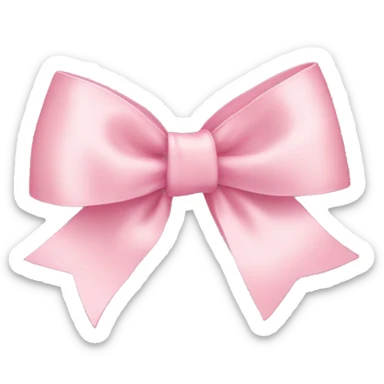 light pink ribbon bow sticker