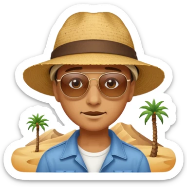 person living in desert sticker