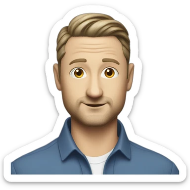 tim robinson slicked back hair sticker