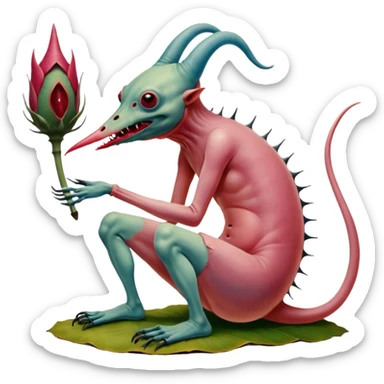 cinematic - hieronymus bosch phantasmagoric mutant creatures from the garden of earthly delights sticker