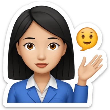 Female Filipino Virtual Assistant with Black Hair sticker