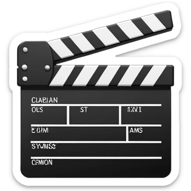 ultra minimalist clapperboard symbol, just a rectangle and a diagonal line, nothing more sticker