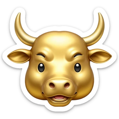 bull gold emodji  sticker