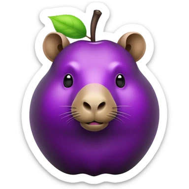 Black and purple poison apple with a capybara sticker