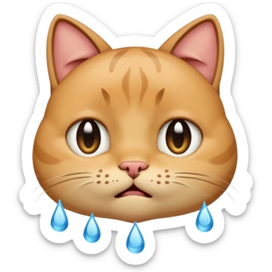 Cry cat meme sticker