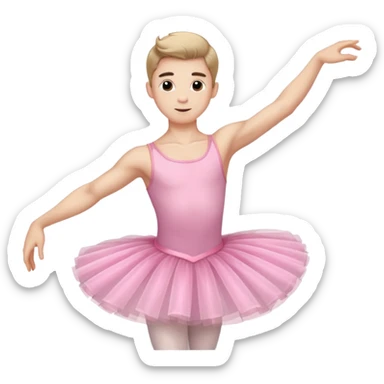 ballerina male si pink sticker
