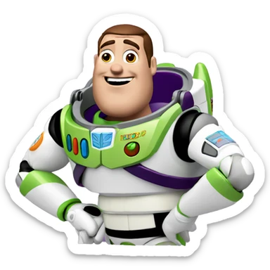 Buzz Lightyear eating a Haggis sticker