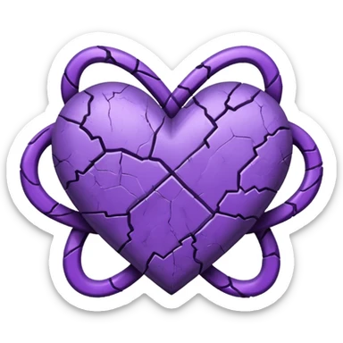 Purple hurt and infinity simble in up to the heart  sticker