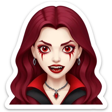 red women Vampire sticker