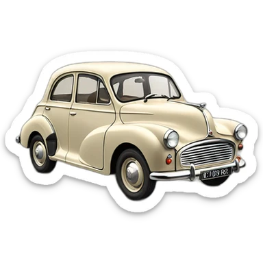 Morris minor 1954 beige sticker