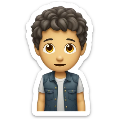 niño asustado de miedo sticker