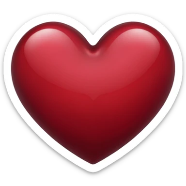 Wine coloured heart emoji sticker