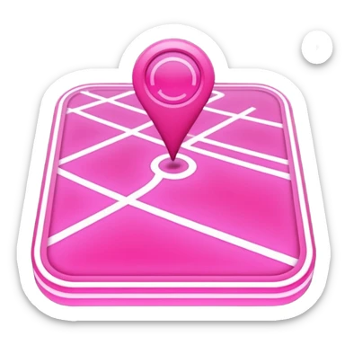 pink big gps map lines sticker
