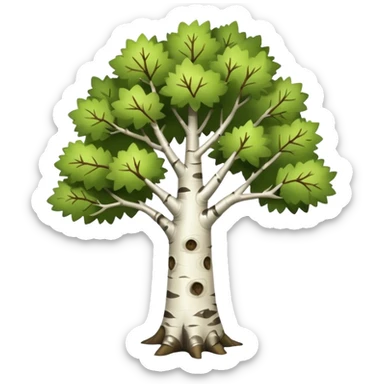 a birch tree with more boughs and a thinner trunk sticker