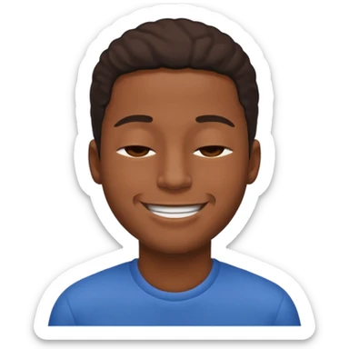 a black dude with a smile so big it reaches his ears sticker