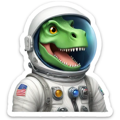 Dinosaur astronaut sticker