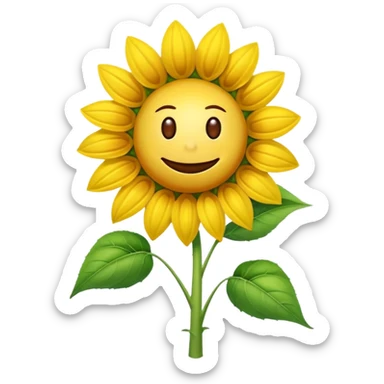 An exact  picture of the sunflower from Plants vs. Zombies sticker