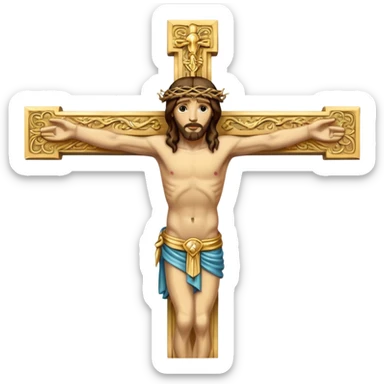 jesus cross logo sticker