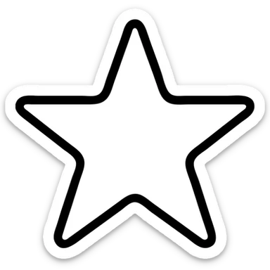 small gold star outlined icon representing perfection on a glossy black premium car body, clean lines, subtle reflections, modern and simple sticker