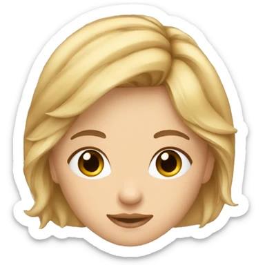 Une fille avec les cheveux blond châtain et les yeux bleus  sticker