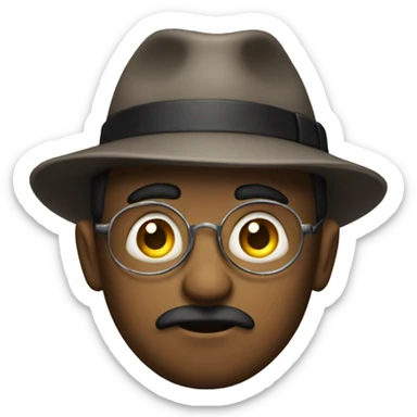 Detective con una lupa sticker