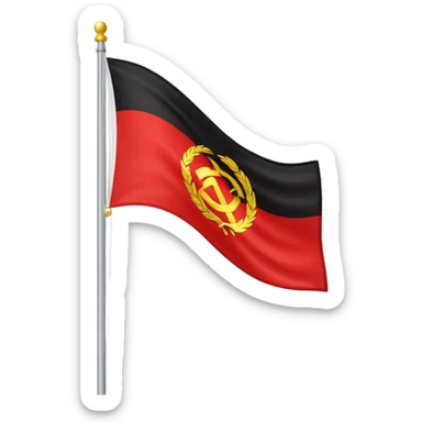 Es soll die ddr für lage sein als emoji Eins zu eins die flagge der ddr, schwarz roth gold und in der mitte dieses sozialistische ddr-zei sticker