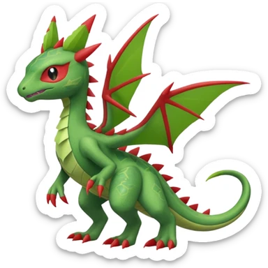 Sceptile-Larvitar-Axew-Peppercat-Koraidon-Flygon-fusion, full body sticker