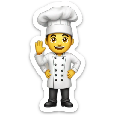 Chef con gorro blanco sticker