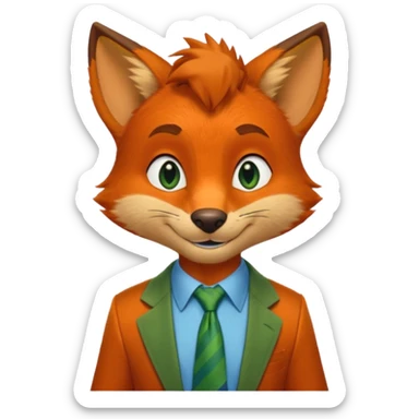 Nick Wilde from the Zootopia Disney movie sticker