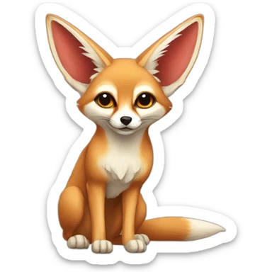 Red fennec sticker