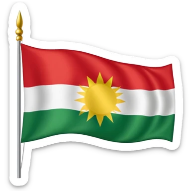 Kurdistan flag sticker