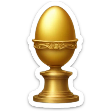 golden egg on pedestal sticker