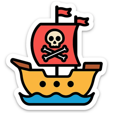 pirate ship sticker