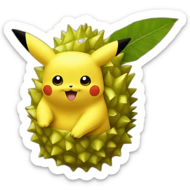 Pikachu durian sticker