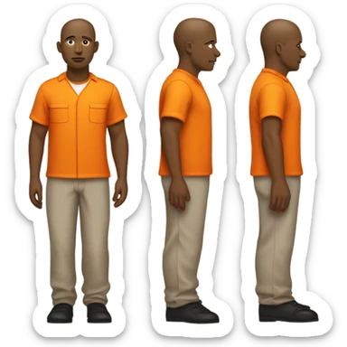 the prisoner in the orange uniform sticker