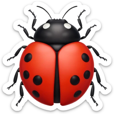 ladybug without legs sticker