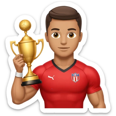 football player gold trophy sticker