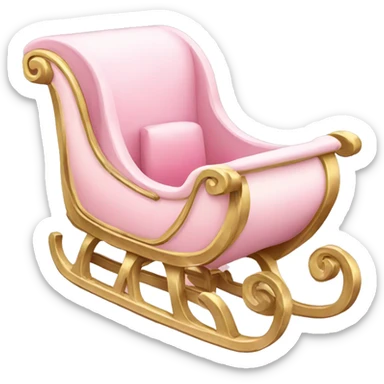 light pink sleigh sticker