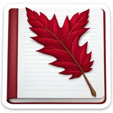 HAZ UN planificador de lista de objetivos en color vinotinto/rojo carmesí brillante, con hojas de cuaderno blancas (no agregues frutas ni nada de eso) https://imgproxy.attic.sh/insecure/f:png/plain/https://attic.sh/z0hvfdddapmiax935oa389bq0wzk  sticker