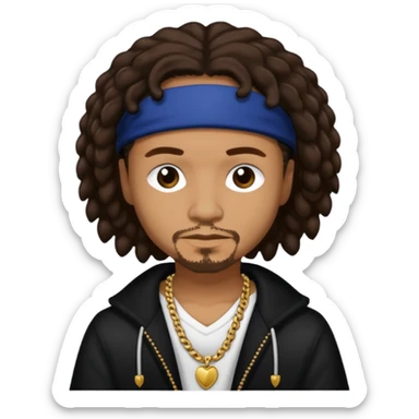 Bizzy Bone with dark brown hair sticker