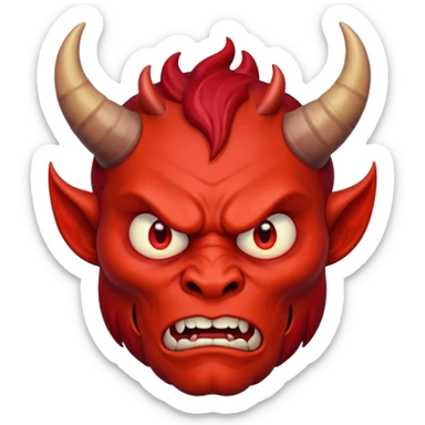 Devil with groan sticker