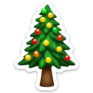 Christmas tree with lights  sticker