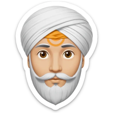 Sikh man with circular turban sticker