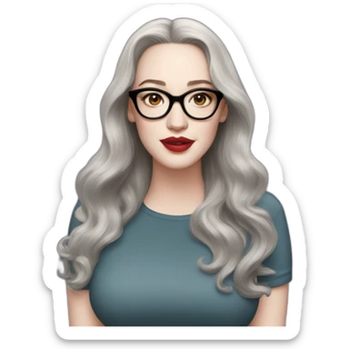 Kat Dennings wearing glasses  sticker
